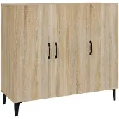 vidaXL Sideboard Sonoma-Eiche 90x34x80 cm Holzwerkstoff