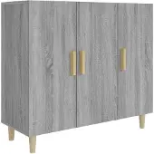 vidaXL Sideboard Grau Sonoma 90x34x80 cm Holzwerkstoff