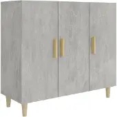 vidaXL Sideboard Betongrau 90x34x80 cm Holzwerkstoff