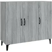 vidaXL Sideboard Grau Sonoma 90x34x80 cm Holzwerkstoff