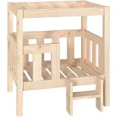 vidaXL Hundebett 65,5x50,5x70 cm Massivholz Kiefer