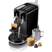 Sage SNE500BKS4GUK1 Espressomaschine, Nespresso Kapseln, Edelstahlgehäuse, Milchaufschäumer