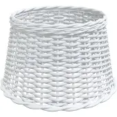 vidaXL Lampenschirm Weiß Ø45x28 cm Korbweide