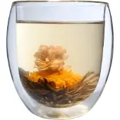 Feelino Teeglas Ice 400 ml spülmaschinenfest hochwertiges Borosilikatglas Transparent
