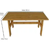Degamo Tisch FREITAL 72x150cm, Kiefer