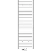 LuxeBath Badheizkörper Mittelanschluss 600 x 1800 mm Weiß gerade mit Thermostat und Anschlussgarnitur Universal Eck- und Durchgangsform, ohne Heizstab