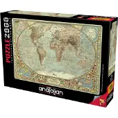 Perre/Anatolian ANATOLISCHES Puzzle Weltkarte 2000 Teile