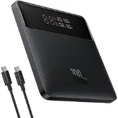 Baseus Powerbank Blade, 20000 mAh, PD 100W, ultradünn, 2 x USB; 2 x USB Type-C, digitaler Display zur Anzeige des Batteriestatus, Gesamtstromstärke 5A, schwarz, "PPBL000301" - 6932172628031
