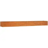 vidaXL Hochbeet Rostig 480x80x45 cm Cortenstahl
