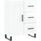 vidaXL Sideboard Hochglanz-Weiß 69,5x34x90 cm Holzwerkstoff