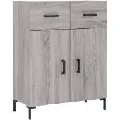 vidaXL Sideboard Grau Sonoma 69,5x34x90 cm Holzwerkstoff