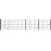 vidaXL Maschendrahtzaun mit Bodenhülsen Anthrazit 1,4x10 m