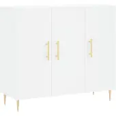 vidaXL Sideboard Weiß 90x34x80 cm Holzwerkstoff