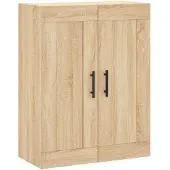vidaXL Wandschrank Sonoma-Eiche 69,5x34x90 cm Holzwerkstoff