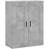 vidaXL Wandschrank Betongrau 69,5x34x90 cm Holzwerkstoff