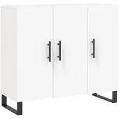 vidaXL Sideboard Weiß 90x34x80 cm Holzwerkstoff
