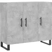 vidaXL Sideboard Betongrau 90x34x80 cm Holzwerkstoff