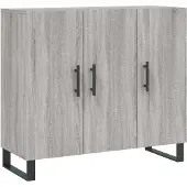 vidaXL Sideboard Grau Sonoma 90x34x80 cm Holzwerkstoff