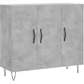 vidaXL Sideboard Betongrau 90x34x80 cm Holzwerkstoff