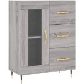 vidaXL Sideboard Grau Sonoma 69,5x34x90 cm Holzwerkstoff