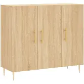 vidaXL Sideboard Sonoma-Eiche 90x34x80 cm Holzwerkstoff
