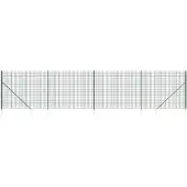 vidaXL Maschendrahtzaun mit Bodenhülsen Grün 1,4x10 m