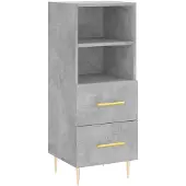 vidaXL Sideboard Betongrau 34,5x34x90 cm Holzwerkstoff