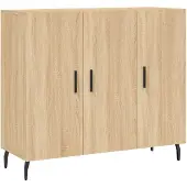 vidaXL Sideboard Sonoma-Eiche 90x34x80 cm Holzwerkstoff
