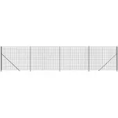 vidaXL Maschendrahtzaun mit Bodenflansch Anthrazit 1,4x10 m