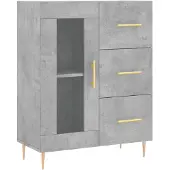 vidaXL Sideboard Betongrau 69,5x34x90 cm Holzwerkstoff