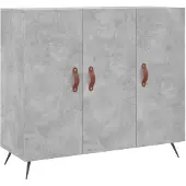 vidaXL Sideboard Betongrau 90x34x80 cm Holzwerkstoff
