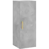 vidaXL Wandschrank Betongrau 34,5x34x90 cm