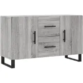 vidaXL Sideboard Grau Sonoma 100x36x60 cm Holzwerkstoff