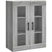 vidaXL Wandschrank Grau Sonoma 69,5x34x90 cm