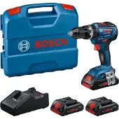Bosch GSB 18V-55 Professional Akku Schlagbohrschrauber 18 V 55 Nm Brushless ( 0 615 A50 02V ) + 3x ProCORE Akku 4,0 Ah + Ladegerät + Koffer