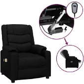 vidaXL Massagesessel Elektrisch Schwarz Kunstleder