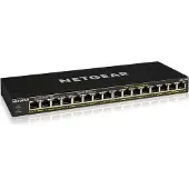 Netgear GS316P, Unmanaged, Gigabit Ethernet (10/100/1000), Vollduplex, Power over Ethernet (PoE), Wandmontage