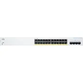 Cisco CBS220-24FP-4X managed Layer2 Switch: - 16x10/100/1000 Base-T (RJ45) + 4x10GE SFP+ Uplink Ports, - Switching Capacity:128Gbps, incl. rack-&wallmount Kit, - kein stacking, liefert 382W PoE+,