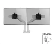 Dataflex Viewprime Dual Monitor Tischhalterung mit Tischklemme, weiß