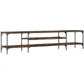 vidaXL TV-Schrank Räuchereiche 201x35x45 cm Holzwerkstoff & Eisen