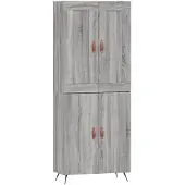 vidaXL Highboard Grau Sonoma 69,5x34x180 cm Holzwerkstoff