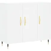 vidaXL Sideboard Weiß 90x34x80 cm Holzwerkstoff