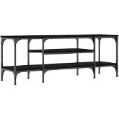 vidaXL TV-Schrank Schwarz 121x35x45 cm Holzwerkstoff & Eisen