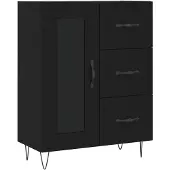 vidaXL Sideboard Schwarz 69,5x34x90 cm Holzwerkstoff