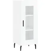 vidaXL Sideboard Hochglanz-Weiß 34,5x34x90 cm Holzwerkstoff