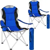 TecTake Stoelenset Luxe Campingstoelen - Blauw:Zwart