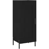 vidaXL Sideboard Schwarz 34,5x34x90 cm Holzwerkstoff