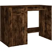 vidaXL Schreibtisch Räuchereiche 100x49x75 cm Holzwerkstoff