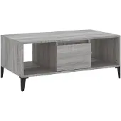 vidaXL Couchtisch Grau Sonoma 90x50x36,5 cm Holzwerkstoff