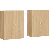 vidaXL Wandschränke 2 Stk. Sonoma-Eiche 69,5x34x90 cm